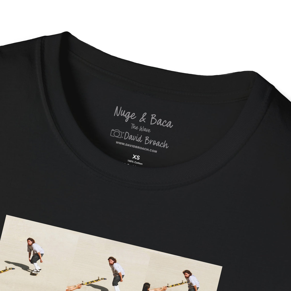 Don "Nuge" Nguyen and Sammy Baca, wave sequence collage, skateboard and waveboard — David Broach Photography skate t-shirt