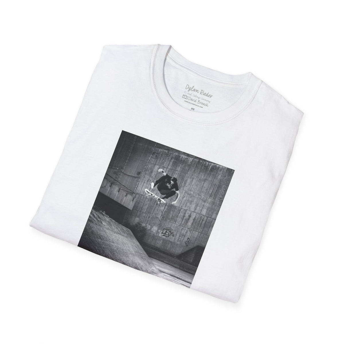 Dylan Rieder, frontside heelflip, Cologne Germany 2013, Thrasher tribute cover — David Broach Photography skate t-shirt