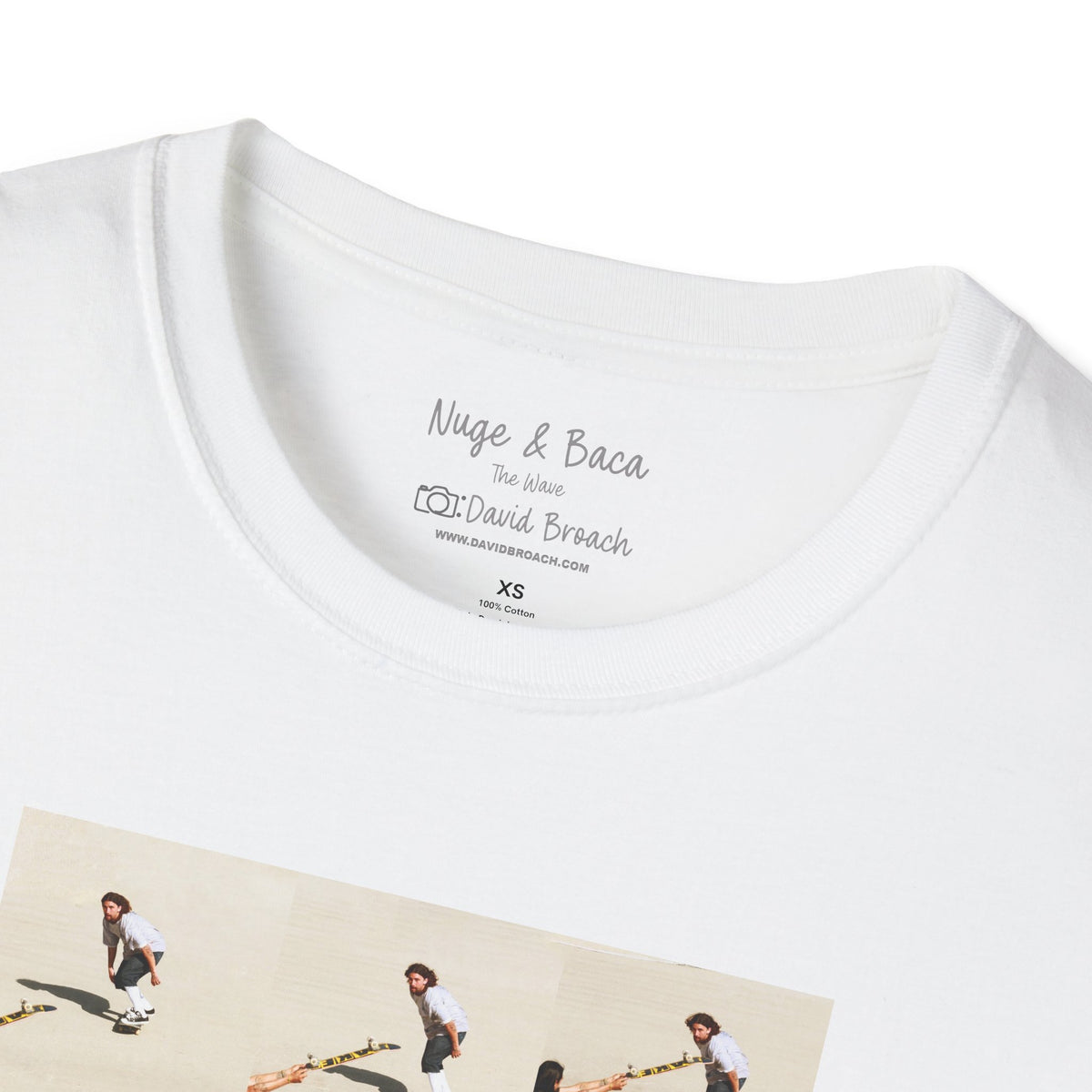 Don "Nuge" Nguyen and Sammy Baca, wave sequence collage, skateboard and waveboard — David Broach Photography skate t-shirt