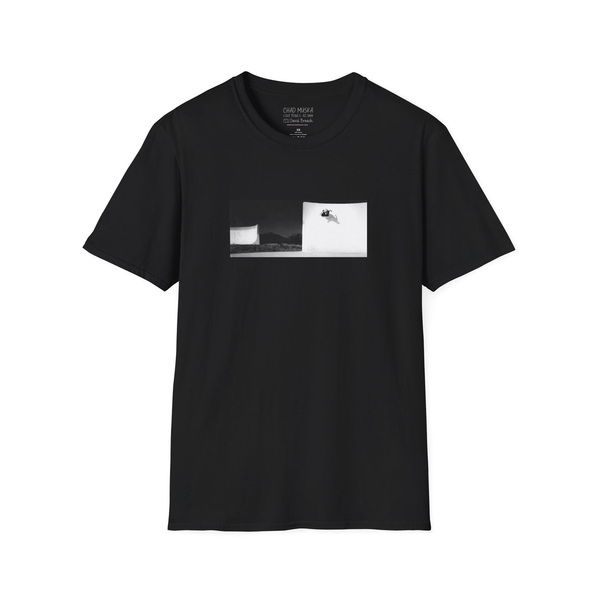 Chad Muska, Love Bowls, Phoenix Arizona 1999, black and white film — David Broach Photography skate t-shirt