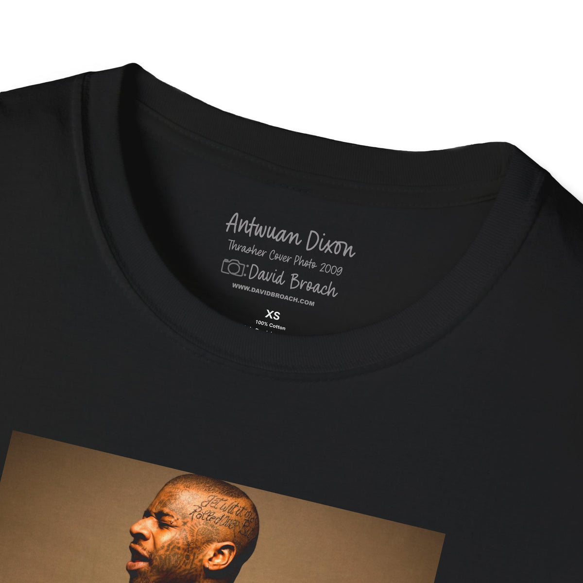 Antwuan Dixon, Thrasher Photo Issue Summer 2009 cover portrait — David Broach Photography skate t-shirt