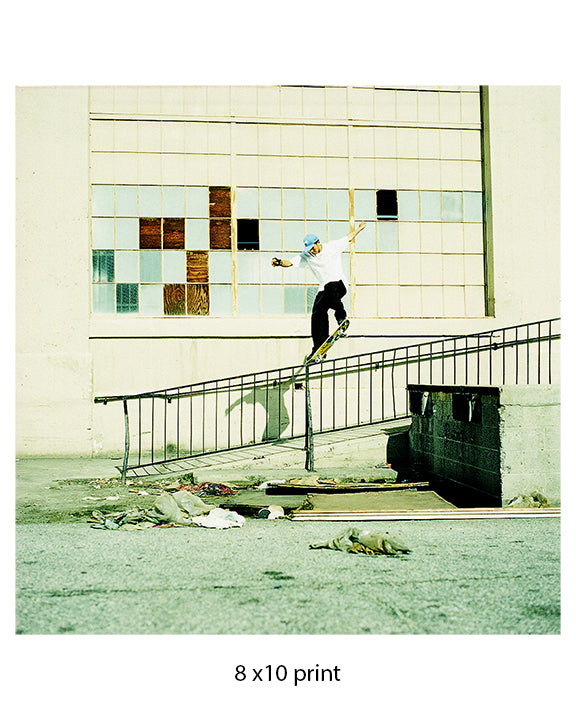 Toan Nguyen, crookedgrind, Downtown Los Angeles, 2001, black and white — fine art skate photography print by David Broach